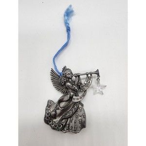 Vintage Avon 2002 Pewter "Angel" Christmas Ornament Collectible in Box